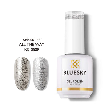 BLUESKY UV Shellac silber glitzer