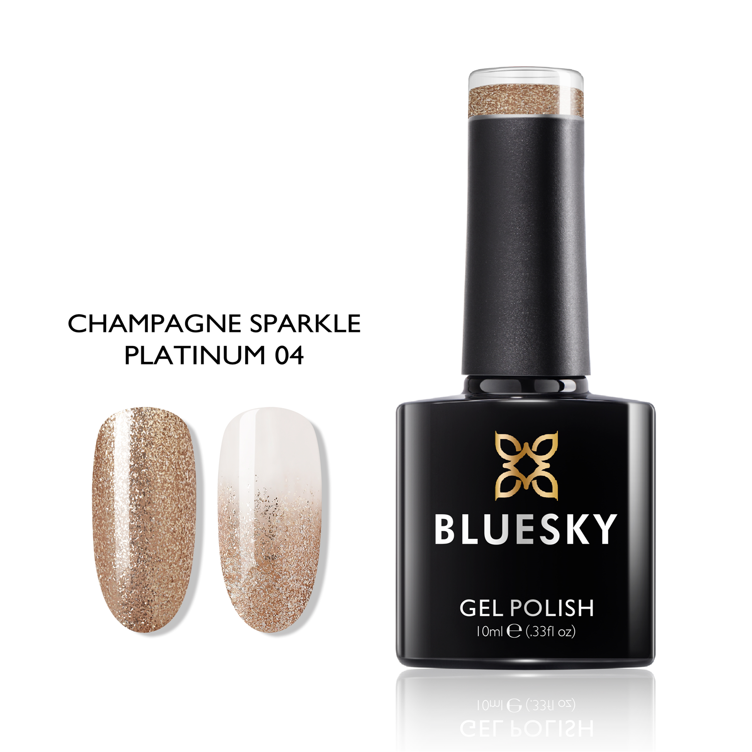 Bluesky Gel-Nagellack DC041 Dance Collection - 10 Ml, Langanhaltend Bis 14 Tage, Splitterfest